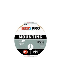 Compra Cinta mounting pro estrecha 2 cintas 5 m x 9 mm interiores TESA TAPE 66714-00000-00 al mejor precio