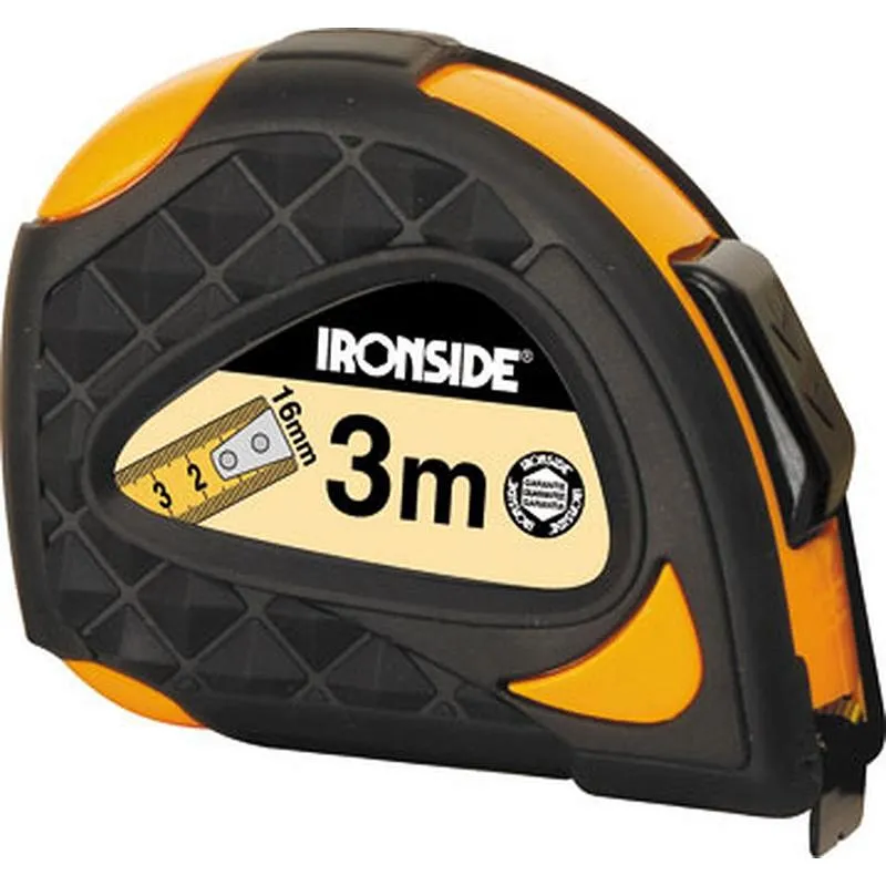 Compra FLEXOMETRO ANTI CHOQUE CON AUTO FRENO 3 M X 16 MM CINTA IMPRESA A DOS CARAS IRONSIDE 100273 al mejor precio