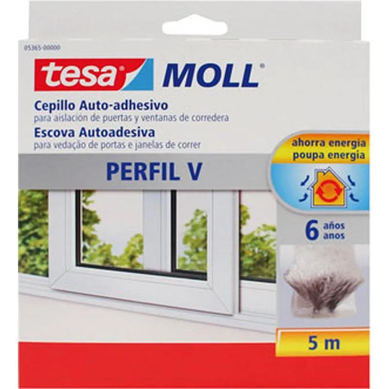 Compra BURLETE CEPILLO PERFIL V GRIS 5 M TESAMOLL TESA MOLL 05365-00000-00 al mejor precio