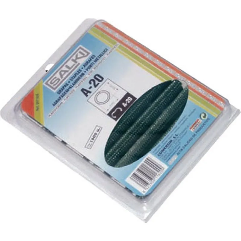 Compra GRAPA ANILLADO A-20 VERDE 1000 UNIDADES SALKI 0111620 al mejor precio