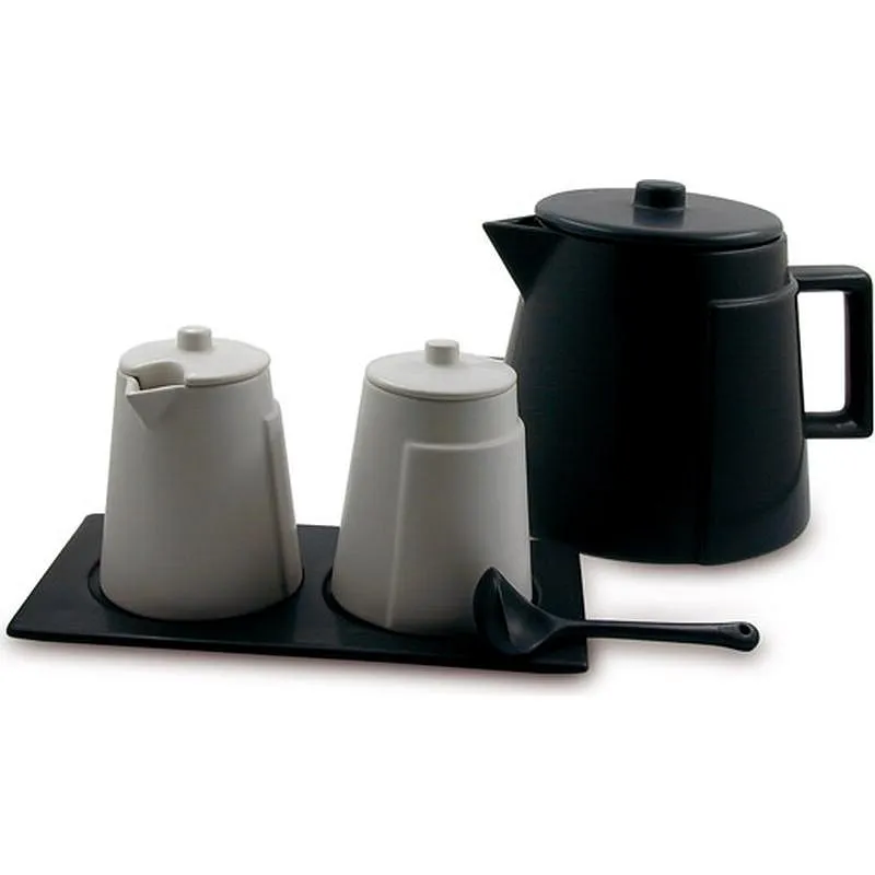 Compra JUEGO CAFE 3 PIEZAS GARNITURE BLANCO Y NEGRO 1722-0024 al mejor precio