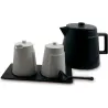 Compra JUEGO CAFE 3 PIEZAS GARNITURE BLANCO Y NEGRO 1722-0024 al mejor precio