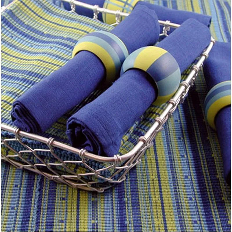 Compra SERVICIO COCINA AZUL 6 PERSONAS INDIVIDUAL + SERVILLETA + SERVILLETERO 9330034 al mejor precio