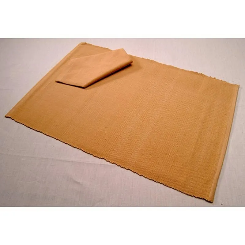 Compra MANTEL INDIVIDUAL + SERVILLETA BEIGE OSCURO SET DE 4 JUEGOS TX2886 al mejor precio