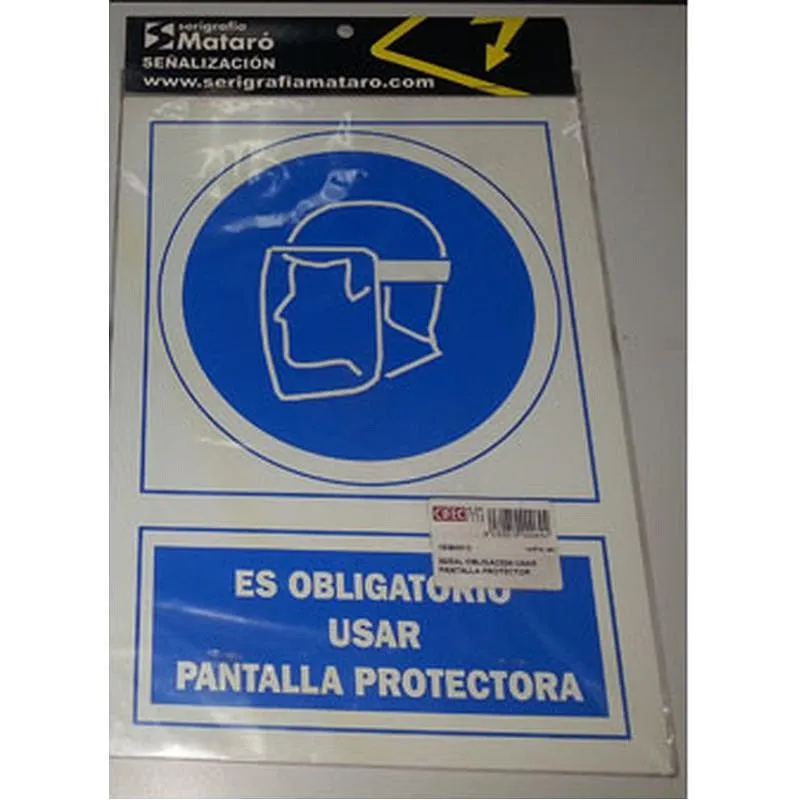 Compra SEÑAL OBLIGACION CASTELLANO 297X210 MM PANTALLA PROTECCION SERIGRAFIA MATARO 132OB210X297PVC al mejor precio