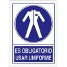 Compra SEÑAL OBLIGACION CASTELLANO 297 X 210 MM USO UNIFORME SO-110 al mejor precio