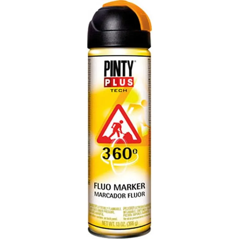 Compra MARCADOR FLUORESCENTE 360º SPRAY NARANJA T143 650 ML PINTYPLUS TECH 255 al mejor precio