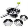 Compra PASAPURES INOX 3 DISCOS 24 CM IBILI 765324 al mejor precio
