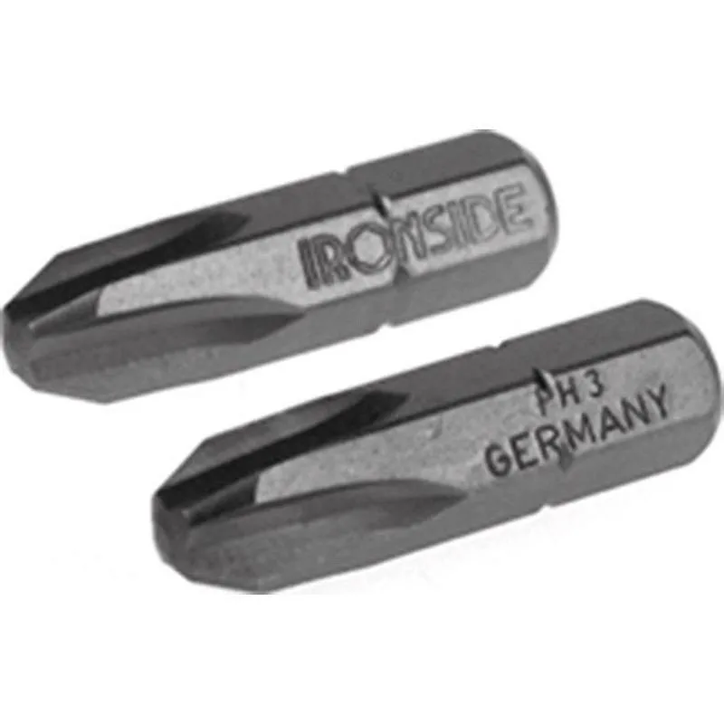Compra PUNTA ATORNILLAR PHILLIPS PRO ( PH 3 - 25 MM. - ¼" ) 2 UDS IRONSIDE 244435 al mejor precio