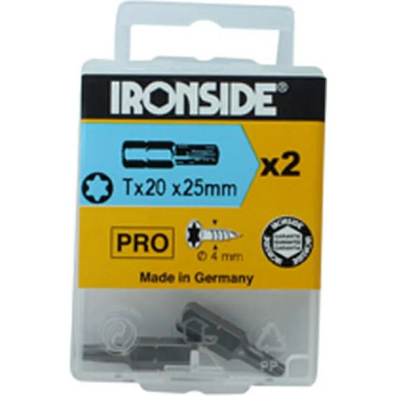 Compra PUNTA TORX PRO ( TX 20 - 25 MM. ¼" ) 2 UDS IRONSIDE 244535 al mejor precio