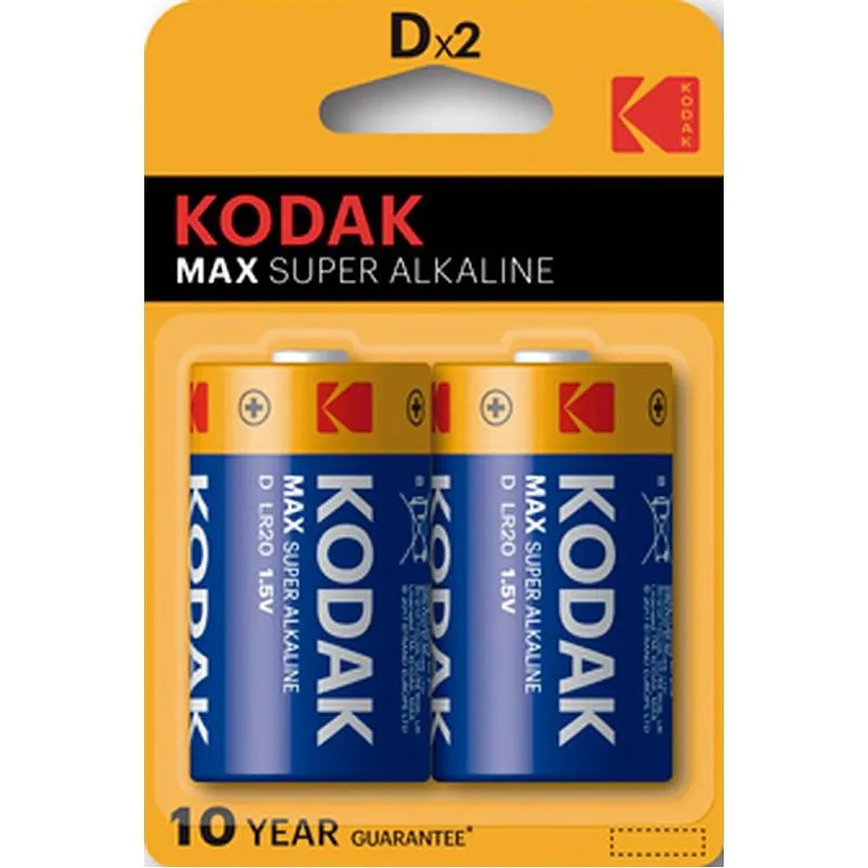 Compra PILA ALCALINA MAX LR20 BL2-D KODAK 30952843 al mejor precio