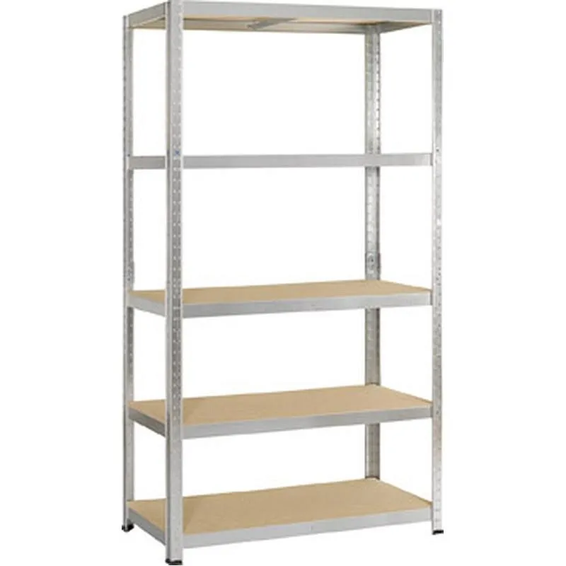 Compra ESTANTERIA METAL GALVANIZADO 5 ESTANTES MADERA SIN TORNILLOS 196 X 100 X 40 CM IRONSIDE 100261 al mejor precio