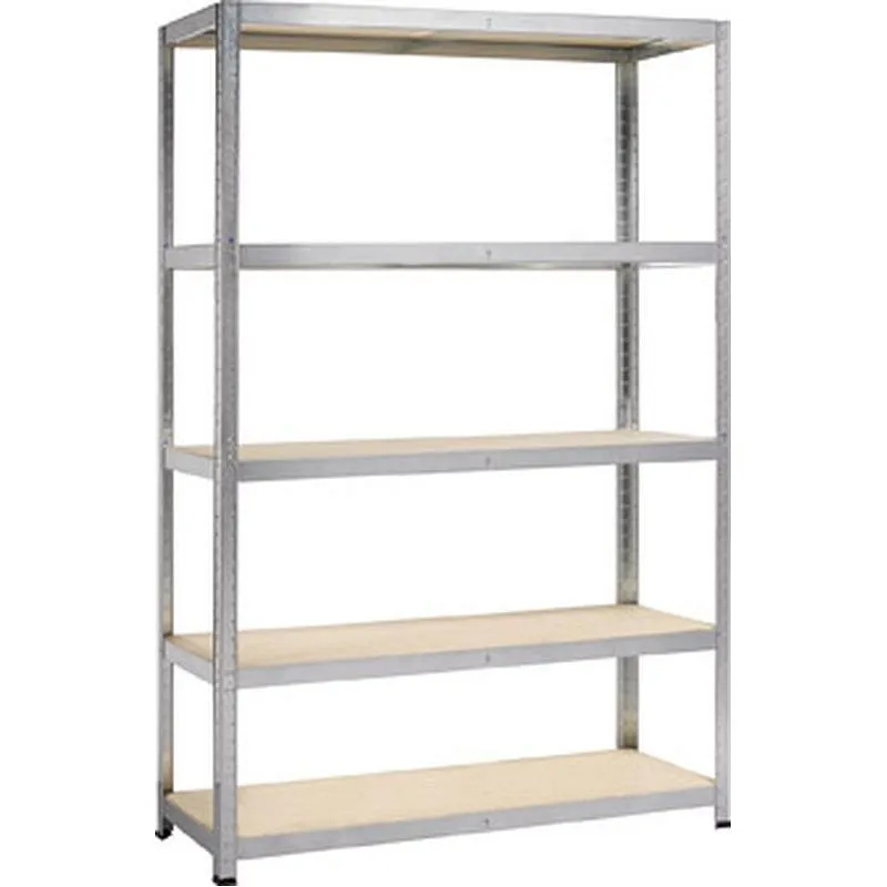 Compra ESTANTERIA METAL GALVANIZADO 5 ESTANTES MADERA SIN TORNILLOS 176 X 120 X 45 CM IRONSIDE 100267 al mejor precio