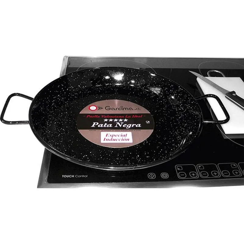 Compra PAELLERA ESMALTADA PATA NEGRA 30 CM INDUCCION GARCIMA 85230 al mejor precio
