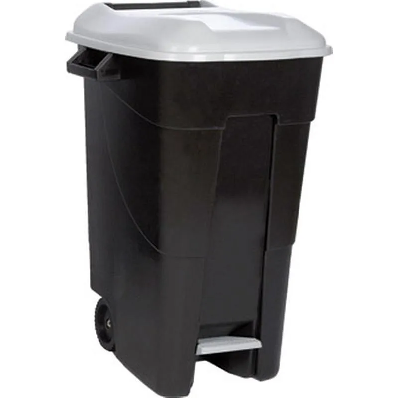 Compra CONTENEDOR NEGRO CON PEDAL 120 L-TAPA GRIS TAYG 423000 al mejor precio