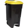 Compra CONTENEDOR NEGRO CON PEDAL 120 L-TAPA AMARILLA TAYG 423017 al mejor precio