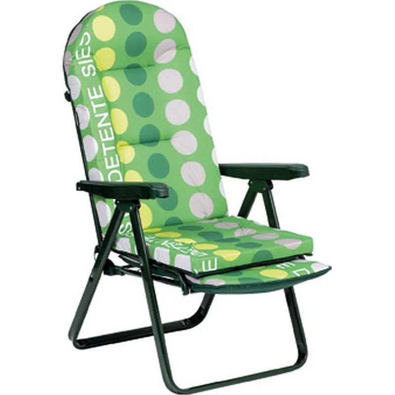 Compra SILLON RELAX ACERO CON REPOSAPIES EXTENSIBLE VERDE TOPOS ALCO 797VOR-0036 al mejor precio