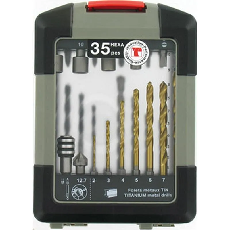 Compra BROCAS MANGO HEXAGONAL + PUNTAS JUEGO 35 PIEZAS T35 TIVOLY 11901170035 al mejor precio