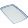 Compra BANDEJA PORCELANA DECORADA 31X20 MINI TOPOS AZUL AMBIT F4-14549 SMALL DOT al mejor precio