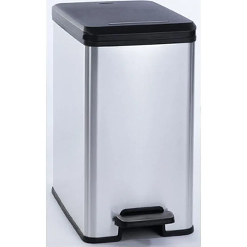 Compra CUBO PEDAL SLIM BIN CURVER METAL PLATA 25 L 213300 al mejor precio