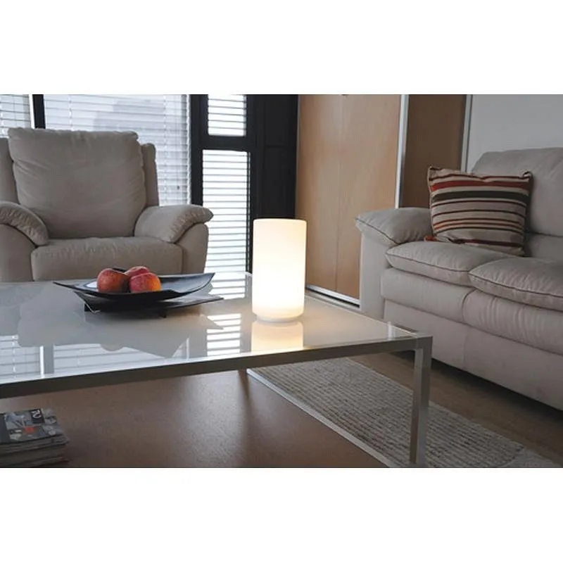 Compra LAMPARA SOBREMESA LED INTEGRADO CRISTAL BLANCO LUZ RGB 300LM 5.5W JEDI JE601009 al mejor precio