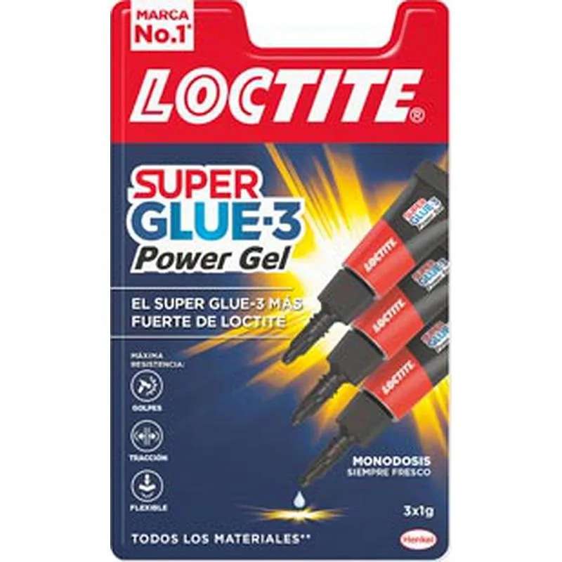 Compra ADHESIVO INSTANTANEO SUPER GLUE-3 MINI TRIO POWERFLEX 3 X 1 GR LOCTITE 2640066 al mejor precio