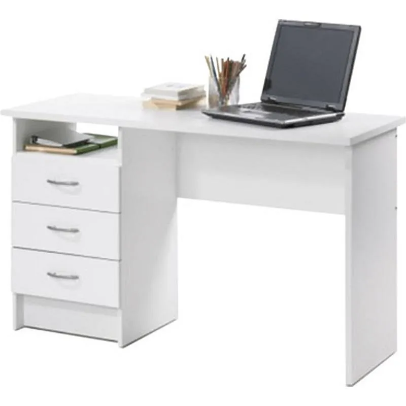 Compra MESA ESTUDIO CON CAJONES 120X48X72,6 CM TEIDE BLANCO TVILUM 801344949 al mejor precio