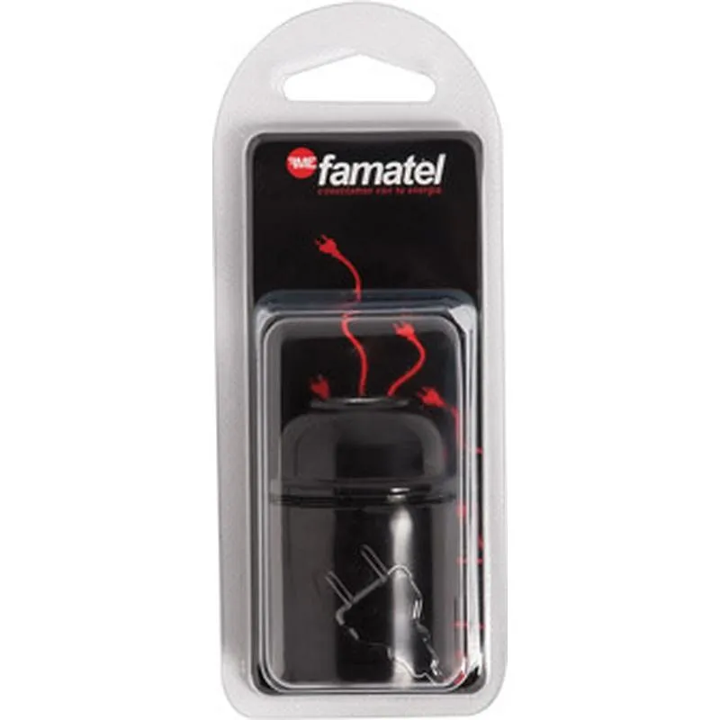 Compra PORTALAMPARAS LISO E-27 NEGRO FAMATEL 161.1 al mejor precio