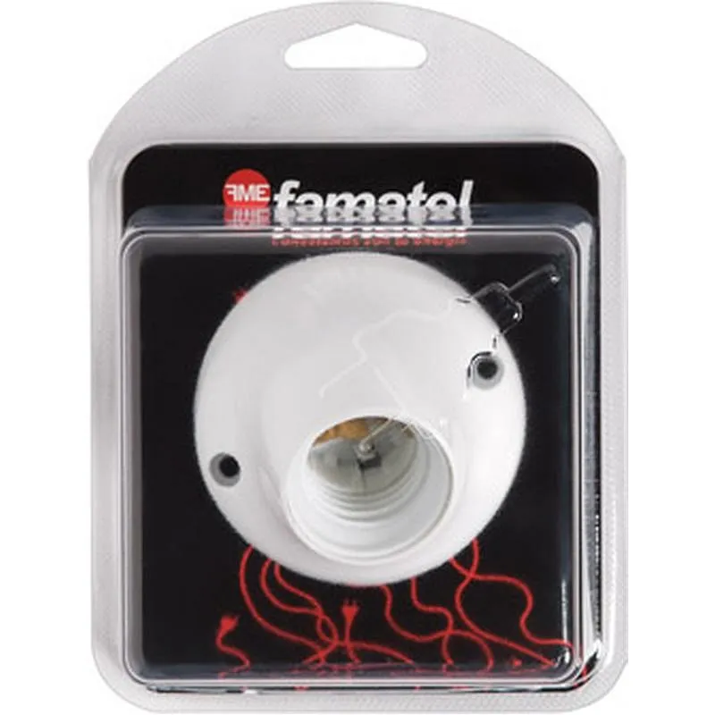 Compra PORTALAMPARAS ZOCALO CURVO E-27 BLANCO FAMATEL 178.1 al mejor precio