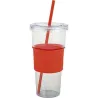 Compra VASO PLASTICO CON PAJITA 10 X 19 TRANSPARENTE Y ROJO 5140779 al mejor precio