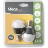 Compra BOMBILLA LED ESFERICA MINI (PACK 2 UNIDADES) E14 LUZ CALIDA 310LM 4,5W MEGALED GIG14E-G45WP2 al mejor precio