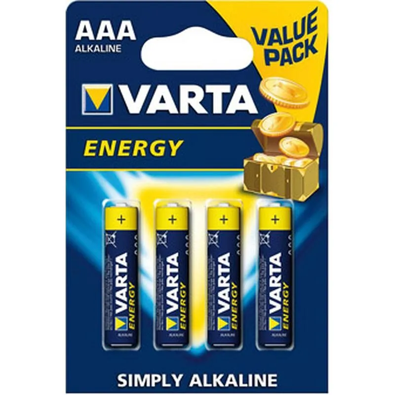 Compra PILA ALCALINA ENERGY LR03 AAA 4 UNIDADES VARTA 04103229414 al mejor precio