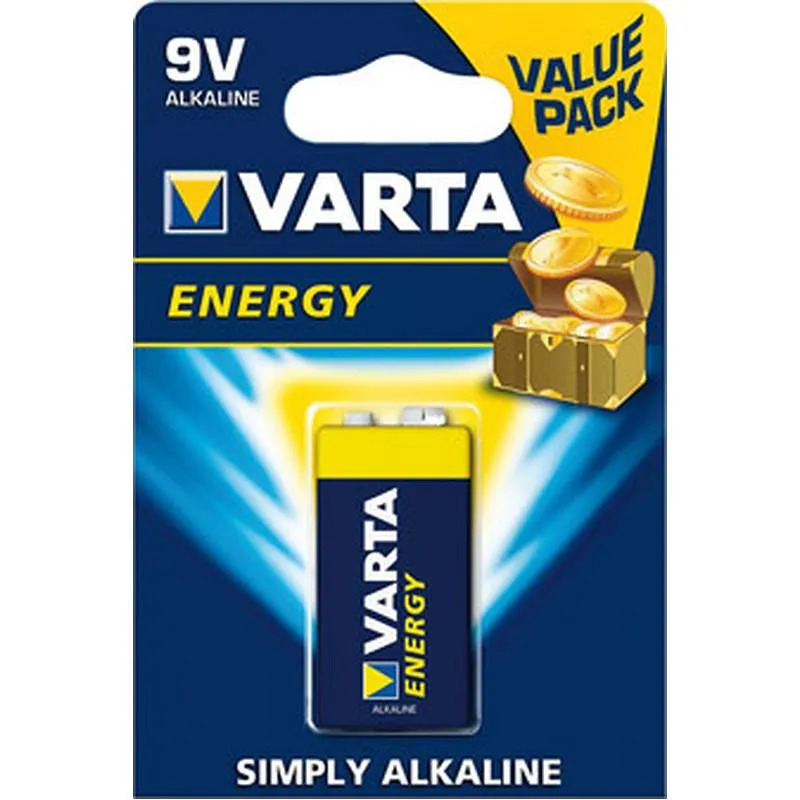 Compra PILA ALCALINA ENERGY 6LR61 BL.1 9V VARTA 04122229411 al mejor precio