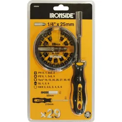 Compra PUNTAS ATORNILLAR + MANGO PORTA PUNTAS ORGANIZADOR HOCKEY PUCK, SET 29 PIEZAS IRONSIDE 200292 al mejor precio