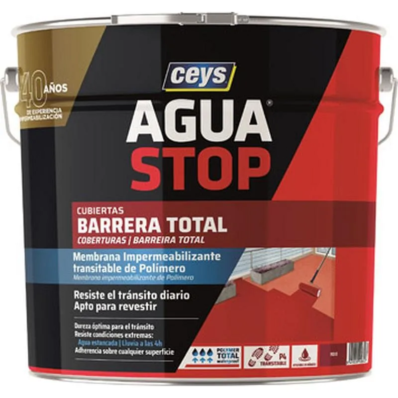 Compra MEMBRANA ANTIHUMEDAD AGUASTOP BARRERA TOTAL 4 KG ROJO CEYS 902832 al mejor precio