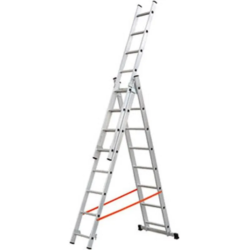 Compra ESCALERA ALUMINIO PROFESIONAL TRIPLE COMBINADA 3X7 PELDAÑOS KYLATE AL405 al mejor precio