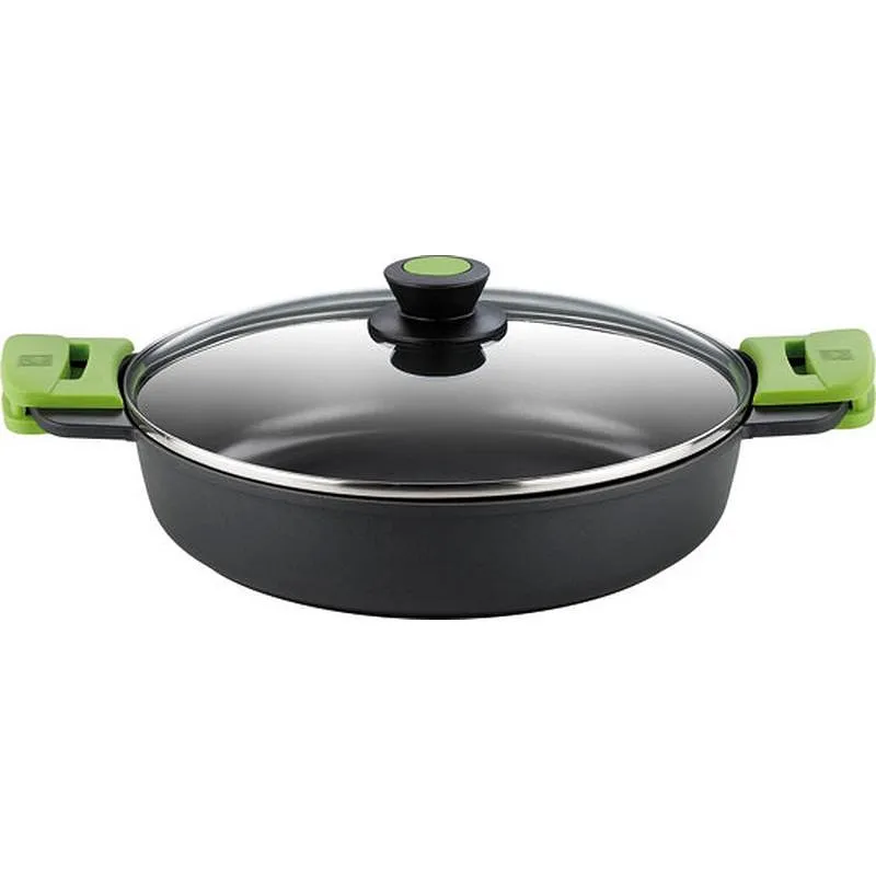 Compra CAZUELA BAJA ALUMINIO FUNDIDO CON TAPA PRIOR 32 CM INDUCCION BRA A400532 al mejor precio