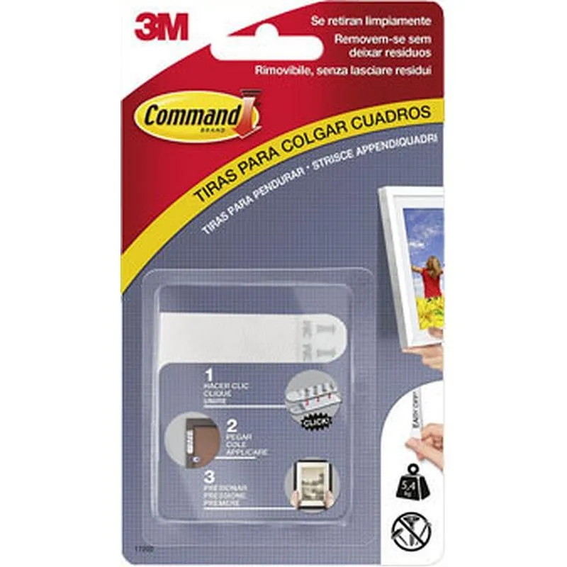 Compra TIRAS ADHESIVAS PARA CUADROS PEQUEÑA BLANCA COMMAND 7100127222 al mejor precio