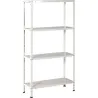 Compra ESTANTERIA METAL 4 ESTANTES CON TORNILLOS 145 X 73 X 30 CM BLANCA IRONSIDE 100363 al mejor precio