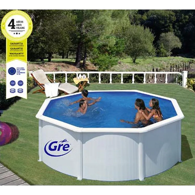 Compra PISCINA REDONDA ACERO FILTRO ARENA diametro300X120CM BLANCA GRE KIT300ECO al mejor precio
