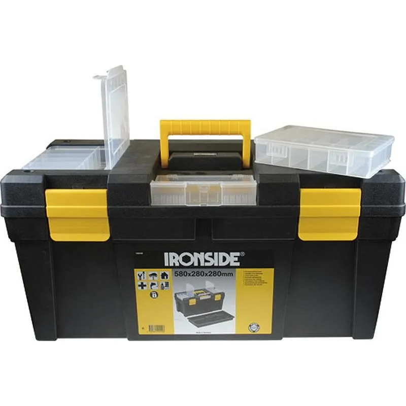 Compra CAJA HERRAMIENTAS ABS NEGRO "TOOL BOX L" 580 X 280 X 280 MM IRONSIDE 100440 al mejor precio