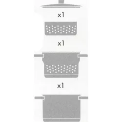 Compra OLLA PASTA/VAPOR SET 3 PIEZAS GASTRO FRESH QUID 5759147 al mejor precio