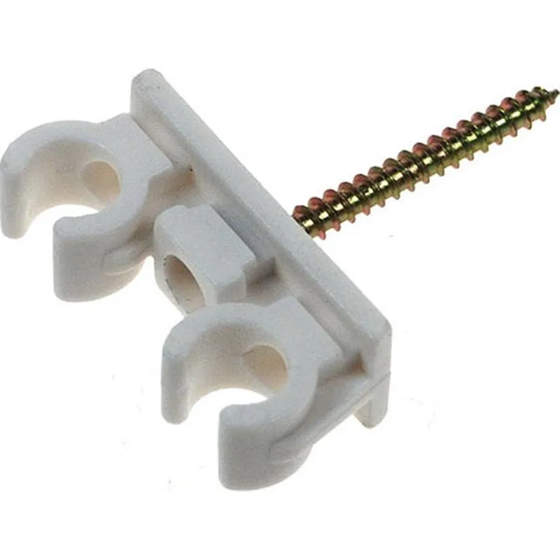 Compra GRAPA CLIP DOBLE BLANCA CON TORNILLO 5 UDS diametro 22 MM SAET-94 77353 al mejor precio