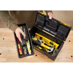 Compra CAJA HERRAMIENTAS ABS NEGRO CON AUTOCIERRE 162 X 220 X 394 MM STANLEY 1-79-216 al mejor precio