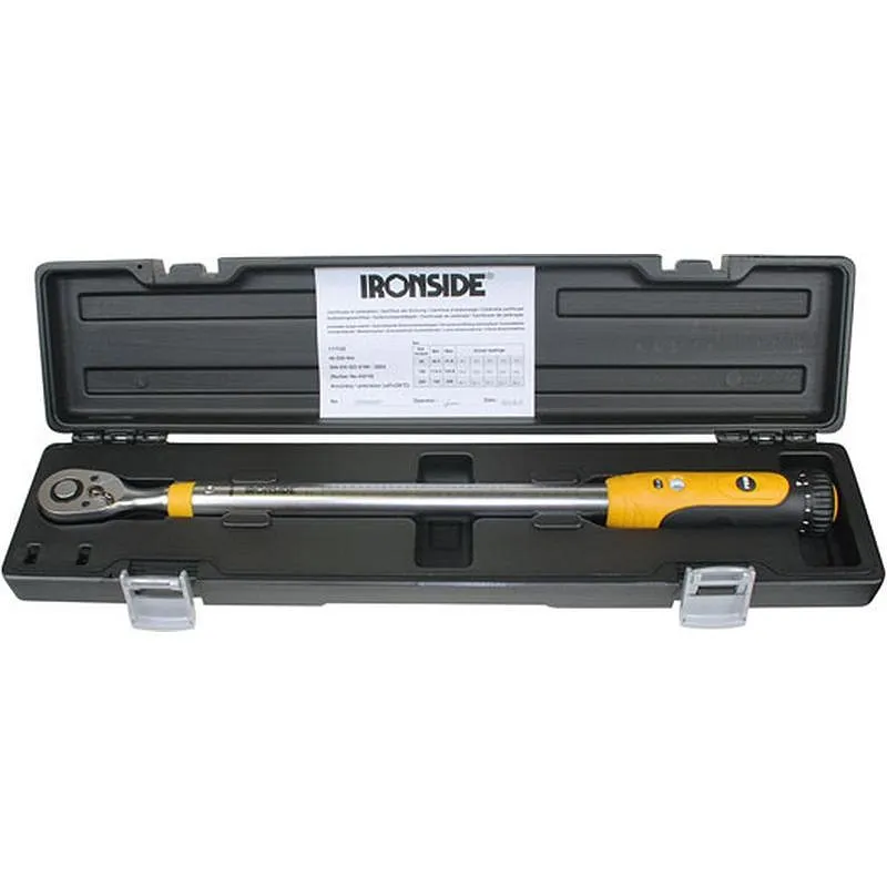 Compra LLAVE CARRACA DINAMOMETRICA ½" 40 - 200 NM C/PANTALLA, ESCALA: 0,5 NM / LONGITUD: 517 MM IRONSIDE 117122 al mejor precio