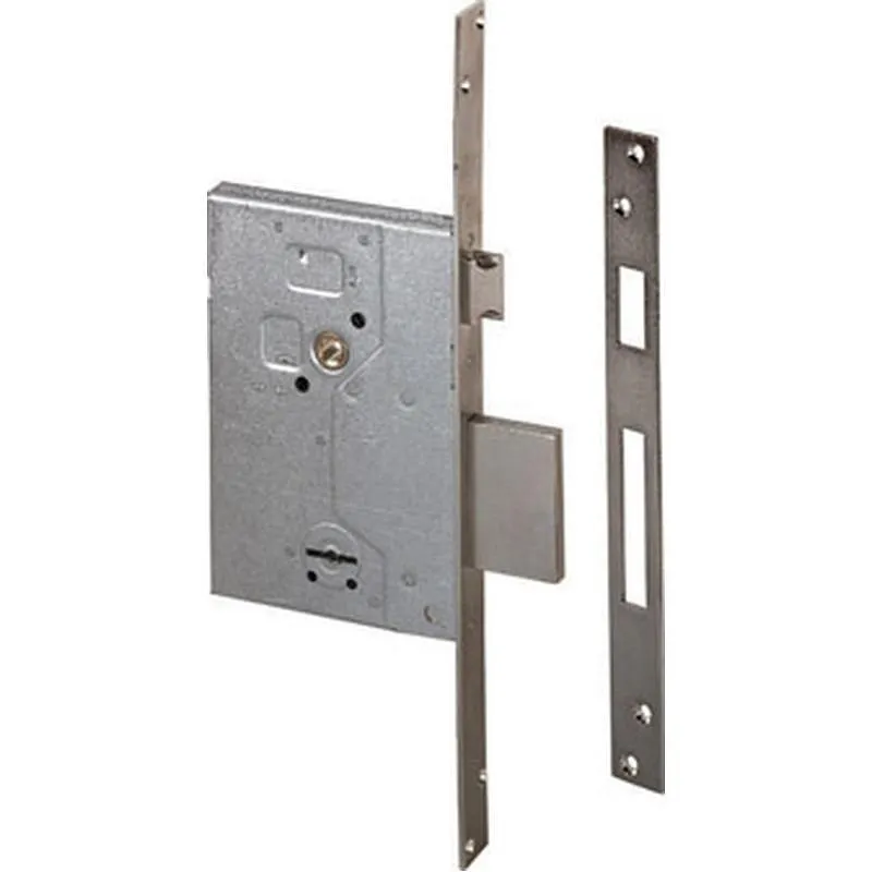 Compra CERRADURA SEGURIDAD NIQUELADA GOLPE Y LLAVE 60 MM/BORJAS 4 VUELTAS CISA 57250.60.0 al mejor precio