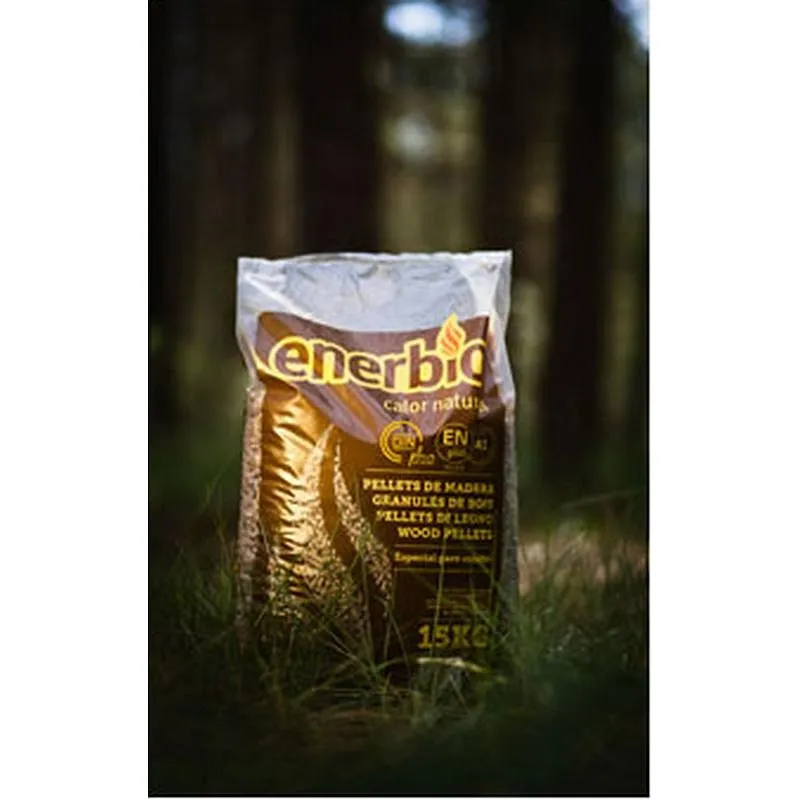 Compra PELLET DE MADERA DIN PLUS SACO 15 KG ENERBIO ENERBIO al mejor precio