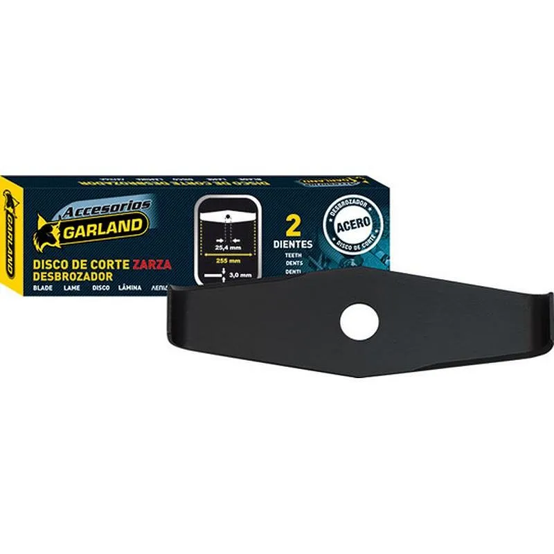 Compra DISCO DESBROZADORA 2 DIENTES diametro 305MM EJE 25,4 MM 40CC - MALEZA Y ZARZAS GARLAND 7100310352 al mejor precio