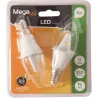 Compra BOMBILLA LED FILAMENTO VELA (PACK 2 UNIDADES) E14 LUZ CALIDA 250LM 4W MEGALED GIG14E-C-40WP2 al mejor precio