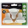 Compra BOMBILLA LED DICROICA (PACK 3 UNIDADES) GU10 LUZ CALIDA 290LM 3W MEGALED GIG10GU-PL-30WP3 al mejor precio